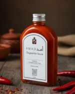 Shop AMAD Liquid Hot Sauce at Sharqiyat Online. A 100% natural, slowly fermented, gluten-free spicy sauce delivering bold flavor and sophisticated heat.