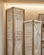 Handcrafted Vertical Macrame Floor Lanterns |Sharqiyat Online